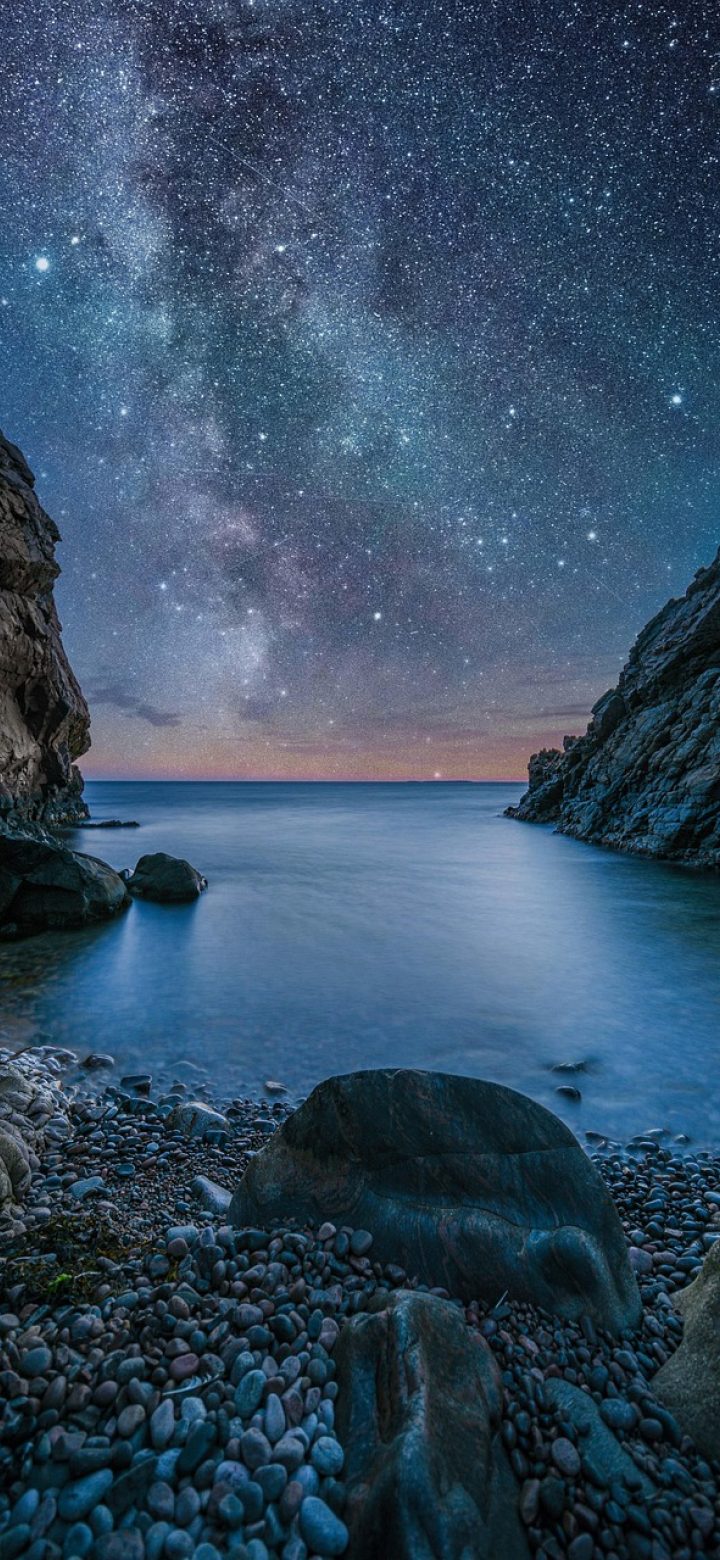 星空传媒 App 素材库界面截图，以网格形式排列着多张素材缩略图，每张下方标注上传人与标签，顶部有关键词搜索框
